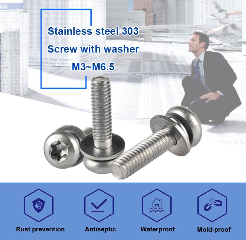m2.5 pan head torx screw with captive washer 